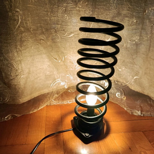 Handmade table lamp made of steel made to order