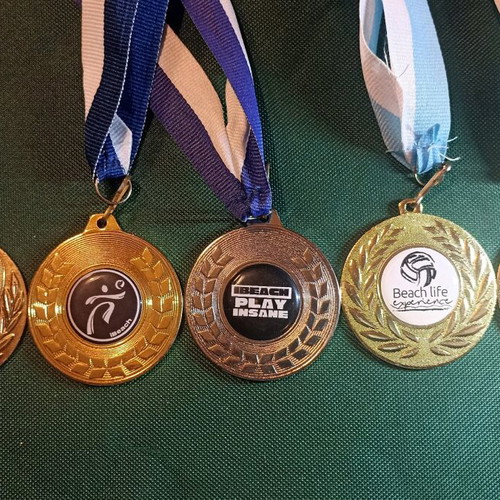 Beach Volley collectible medals like new, set of 5, 10 years old