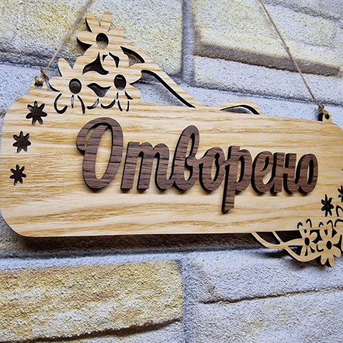 Double-sided Open/Closed sign new for shop
