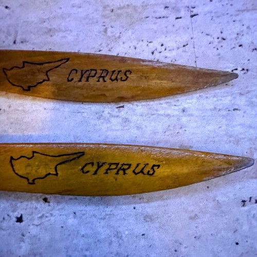 Traditional decorative Cyprus knives set of 2 new