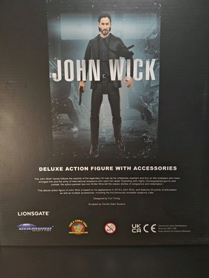 John Wick Deluxe φιγούρα δράσης καινούργια με αξεσουάρ και συλλεκτική θήκη