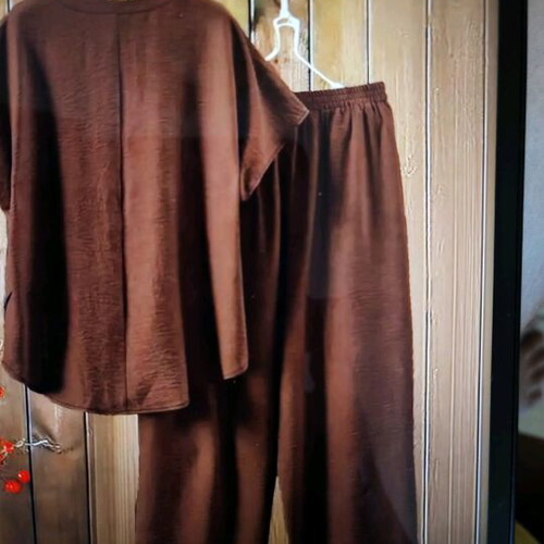 Set pants blouse like new brown