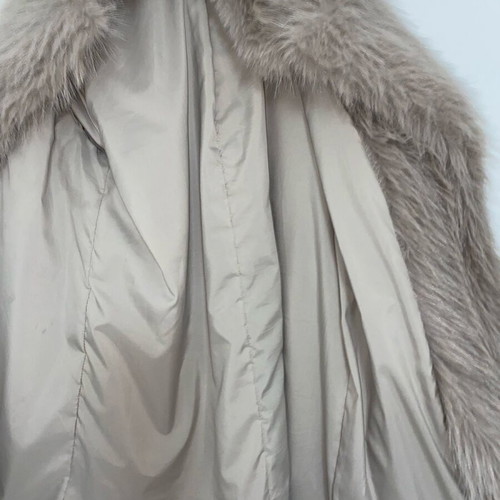 Women's fur like new, gray and beige