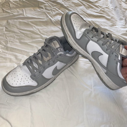 Nike Dunk Low sneakers used, size 44.5, white and grey