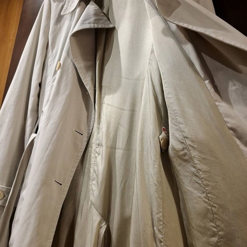 Iso vintage trench coat used, size M, gray beige with belt