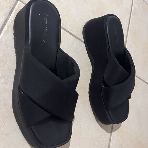 Stradivarius platform sandals, black, size 37
