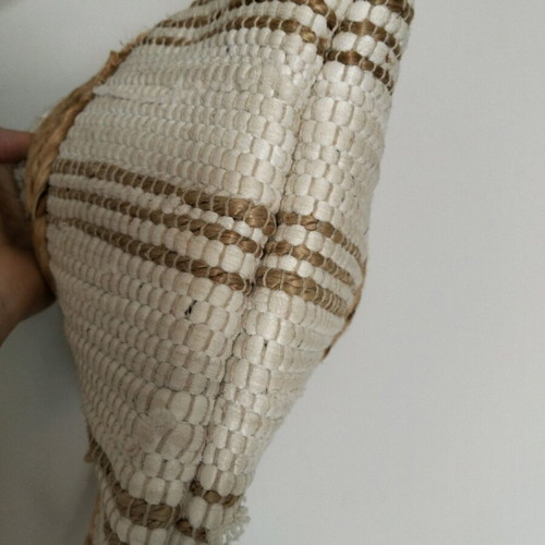 Aggel Knitwear beach clutch bag like new, white and beige handmade