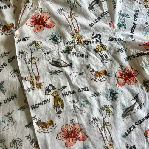 H&M shirt XXL with exotic print like new, multicolor