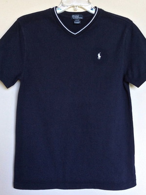 Polo by Ralph Lauren Boys' Short Sleeve T-shirt Used, Blue, Size L (14-16 Years)