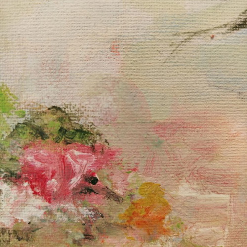 Original Acrylic Painting Flowers by M. Psiacha like new