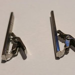 Metallic silver tie clips new