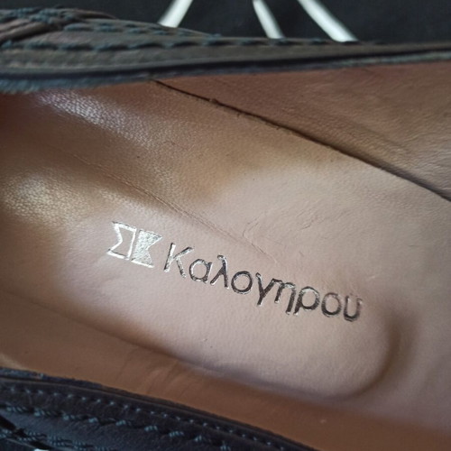 Kalogirou leather pumps size 41.5-42 like new, black