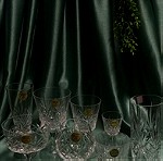  Ποτήρια δοδεκαδες Cristal D'arques "Chantilly Taille Beaugency" 84 τμ lead crystal France 70'.
