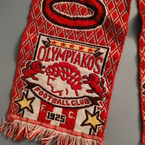 Olympiakos F.C. scarf used, collectible and authentic