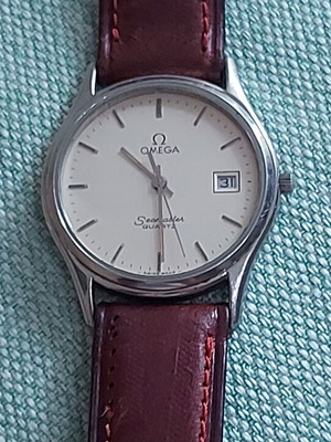 Omega Seamaster quartz date watch unisex 34mm