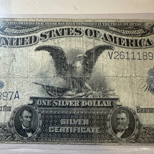 Large silver dollar 1899 used with rare series
