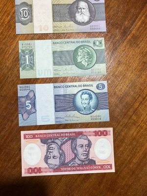 Brazil bank banknotes like new, set of 4