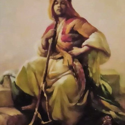 Gilbert Soussan (Bedouin) canvas painting like new with frame