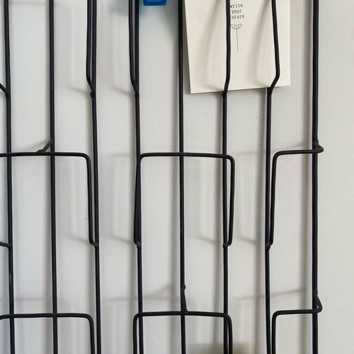 Metal wall magazine holder new, black color