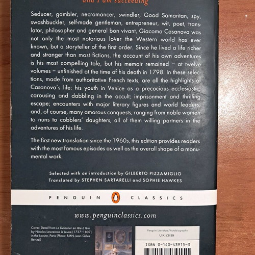 Giacomo Casanova The Story of My Life used, English
