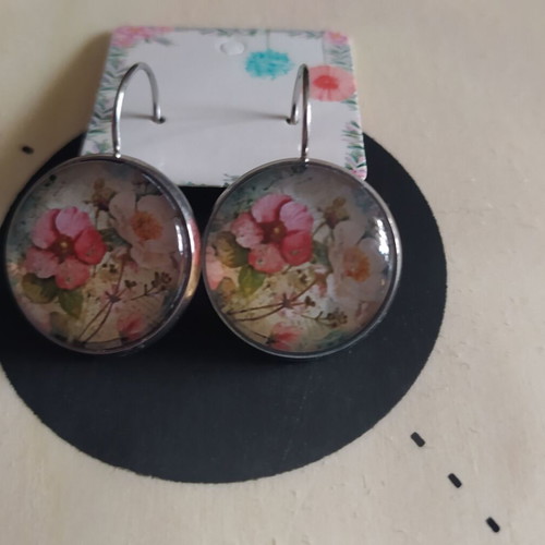 Handmade earrings from resin with steel clasp, colorful, new