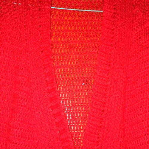 Red long cardigan like new, size M