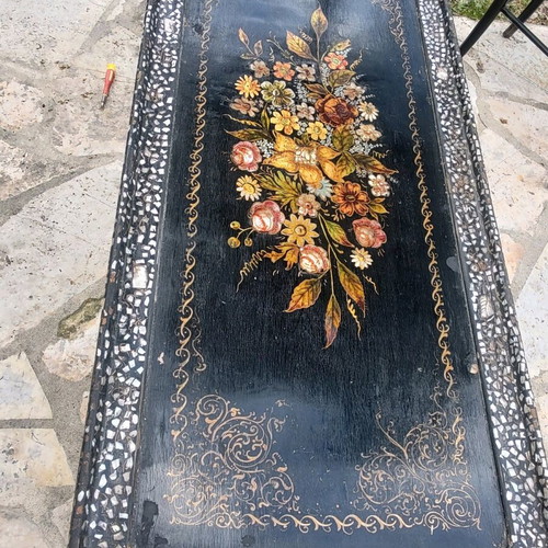 Chinese furniture set like new with mother-of-pearl and jade inlays