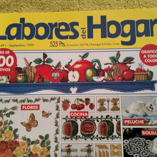 Labores del Hogar magazines used, vintage, embroidery and knitting ideas