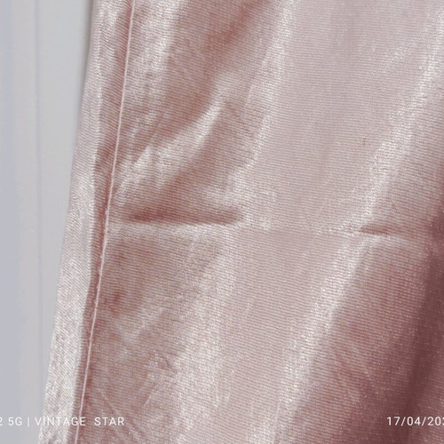 Rose gold dress like new, size M, long, cotton satin