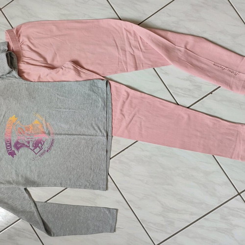 Matoufrance Hogwarts blouse and leggings set new, grey and pink