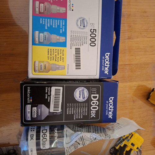 Brother InkBenefit BT-D60BK black ink and BT-5000 color ink set