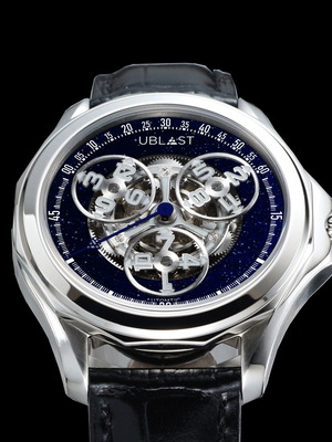 Ublast Axial Force Αυτόματο ρολόι Limited Edition καινούργιο, 42 mm, μαύρο και μπλε