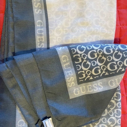 Guess scarf white and blue