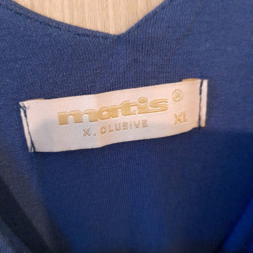 Matis dress xl used, blue with orange and white
