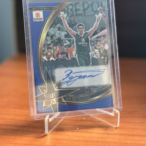 25-26 Panini EuroLeague Select Milos Vujanic Auto/49 Panathinaikos card