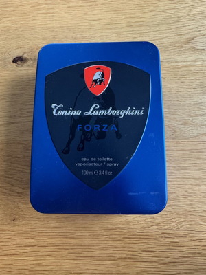 Metal presentation tin for Tonino Lamborghini Forza Eau de Toilette 100 ml used