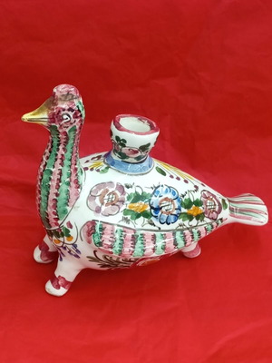 Skyros old handmade ceramic candle holder
