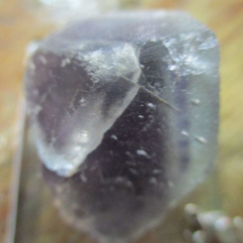 Purple Fantom Fluorite mineral new, double crystallization, size 3 cm