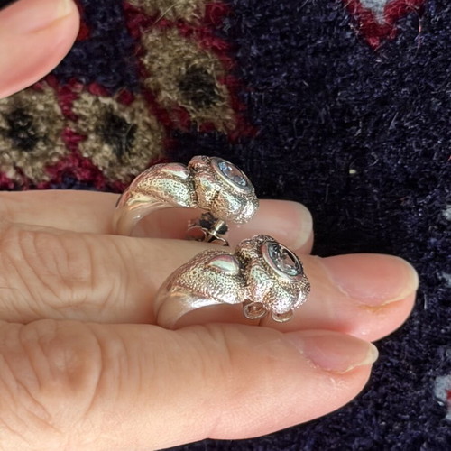 Silver earrings 925 handmade, like new, 8.3 g