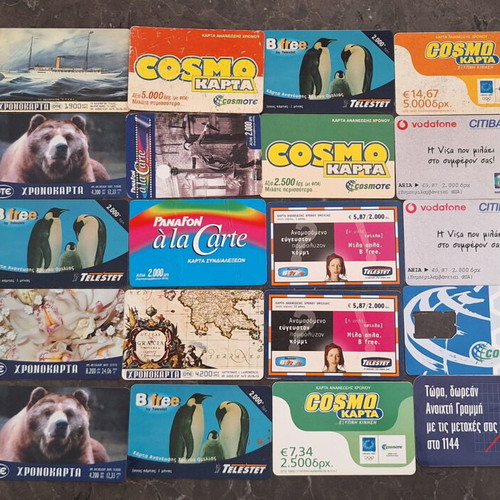 Phone cards used collection