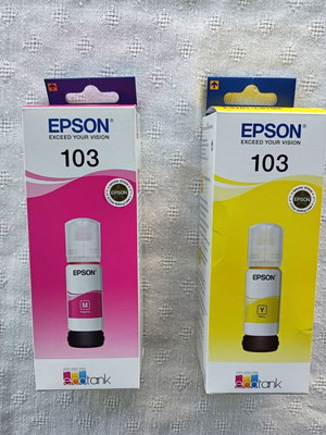 Epson Ecotank Πακέτο 2 Έγχρωμα Μελάνια Καινούργια