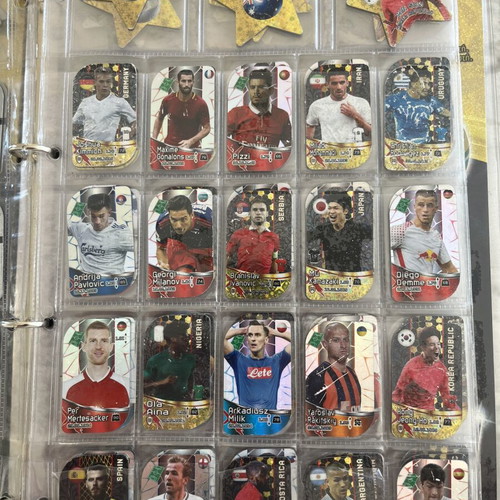 Football metal tags collection, pack of 230, used