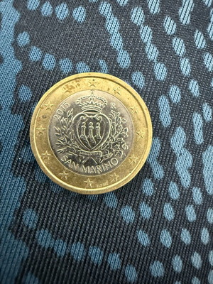 San Marino 2015 1€ coin used for collectors