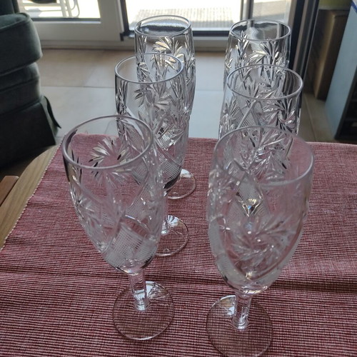 Vintage Nachtmann crystal champagne glasses set of 12, like new