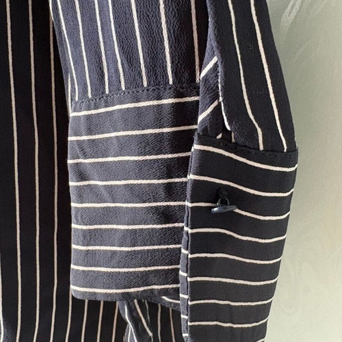 Massimo Dutti navy blue striped shirt, size S