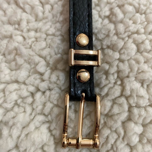 Black and gold belt with studs like new, adjustable, 100 cm