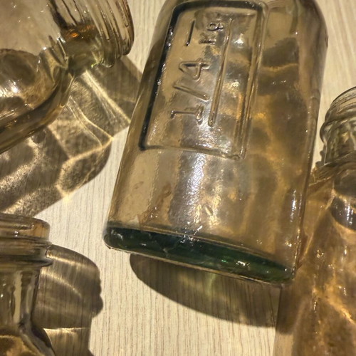 Glass jars used