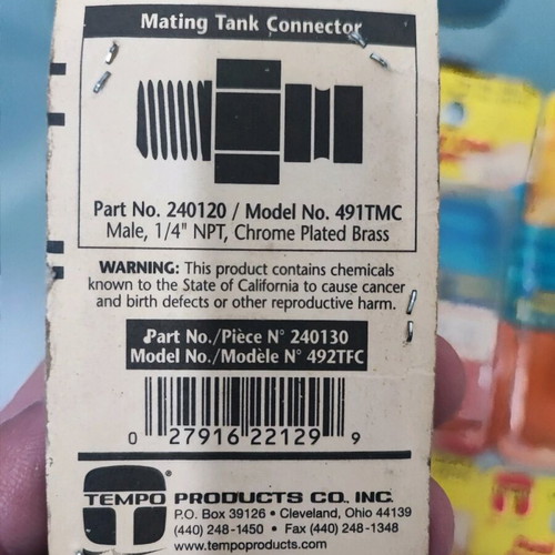 Tempo fuel connectors pack of 8 pieces new