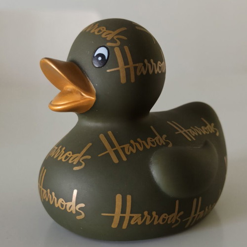 Harrods Gold Logo Rubber Duck collectible, like new