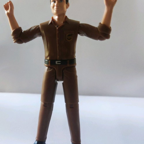 Bruder UPS driver figure collectible, like new, scale 1:16